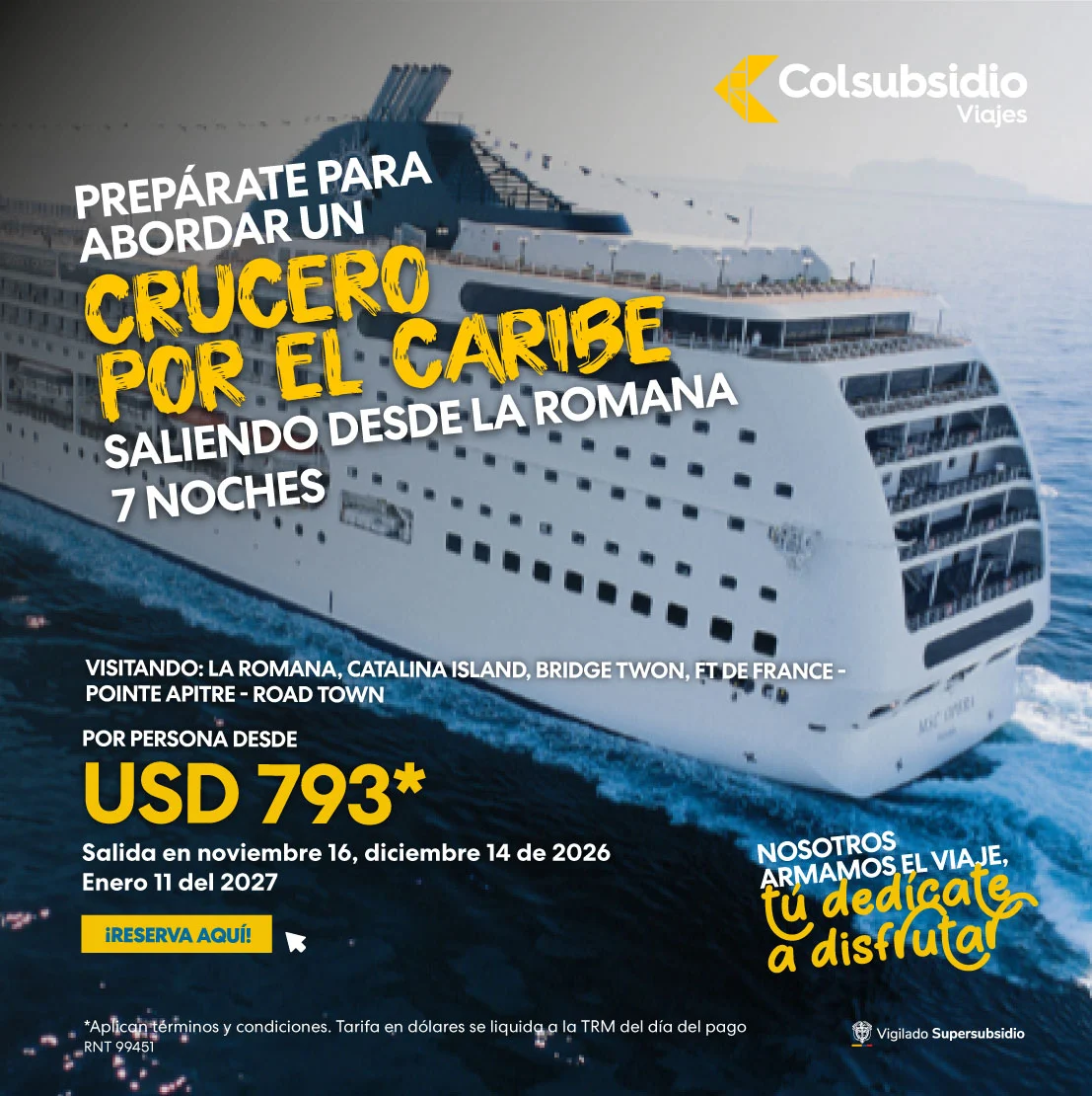 Zarpa en crucero desde La Romana